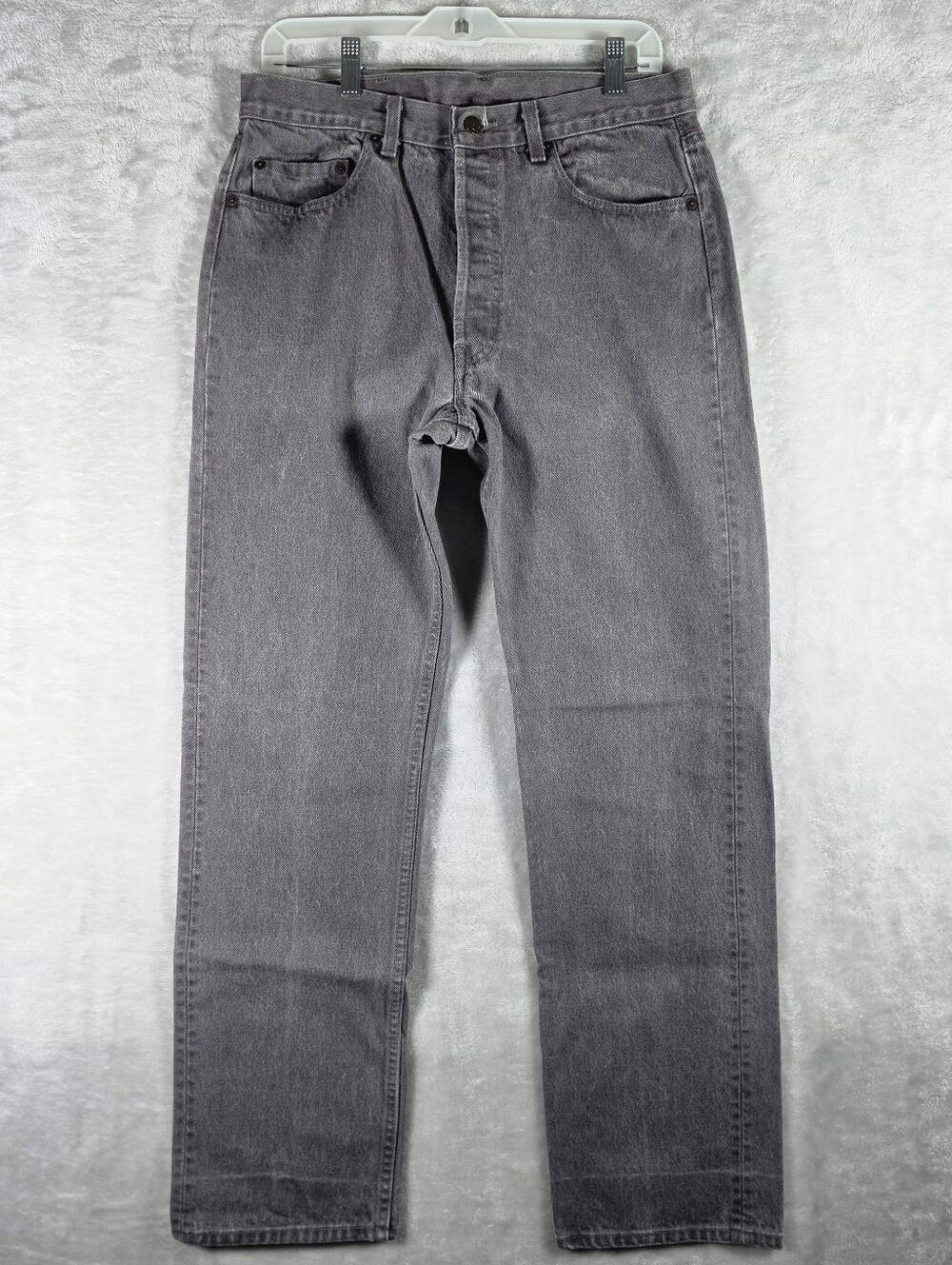 Levis 501 Made in USA 80’s Jeans Mens 32x32 Straight Leg Gray Button Fly Vintage